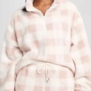 Pink Buffalo plaid Sherpa